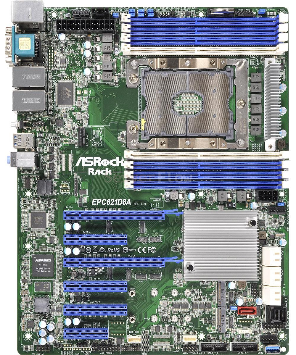 Материнская плата ASRock EPC621D8A (ATX, LGA3647, 8 DIMM) купить в ...